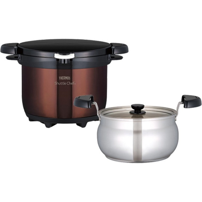 Термокастрюля THERMOS SHUTTLE CHEF KBG-3000 CBW 3л. коричневый/черный 450784